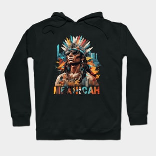 Urban Nahuatl Essence - Mēxihcah Pride High Contrast Streetwear Hoodie